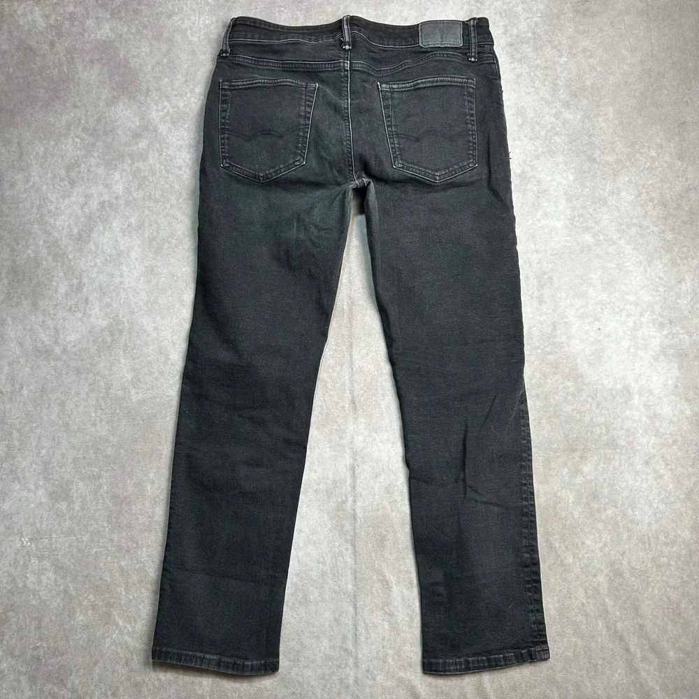 American Eagle Airflex+ Slim Straight Black Jeans Mens 34x30 Denim Pants